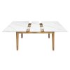 Dining Table Sintered Stone 1.3-1.6M Extendable Wooden Frame 6-8 Person