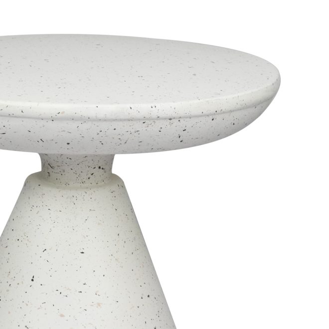 Side Table Terrazzo Coffee Tables Modern Hourglass Stool Stand Beige 51cm