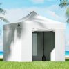 Gazebo Pop Up Marquee Folding Wedding Tent Gazebos Shade – 3×3 m, White