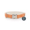 Natural Hemp & Cotton Dog Collar (Orange Burst) – L