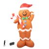 Christmas Inflatable Gingerbread Man 1.5M Xmas Decor LED Lights Outdoor