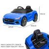 Kids Ride On Car Maserati Licensed Electric Dual Motor Toy Remote Control Blue