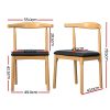 Dining Chair Replica Leather Upholstered Cafe Kitchen Chair Black