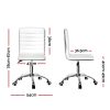 Office Chair Computer Desk Gaming Chairs PU Leather Low Back White