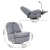 Electric Chair Recliner Swivel Lazy Sofa Armchair Lounge USB Charge Grey