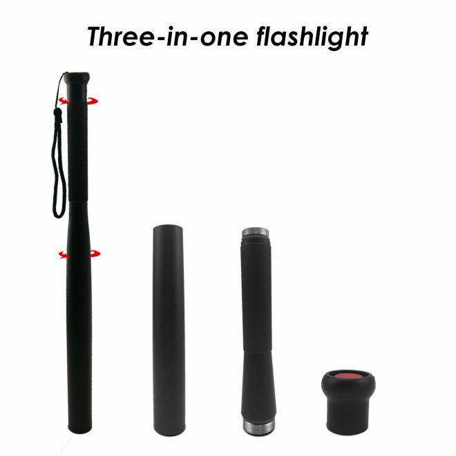 36cm Baseball Bat LED Flashlight Bright Baton Torch Emergency Security Tool