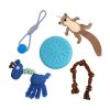 Dog Chew Toys Squeaky Puppy Pet Rope Plush Toy Teething 5 styles