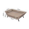 Pet Sofa Bed Raised Elevated Soft Lounge Couch Wooden Frame Heavy Duty