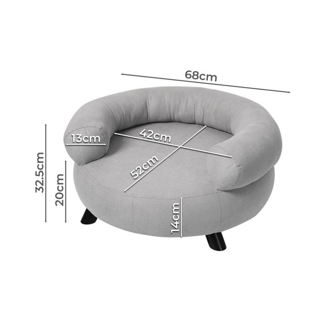 Pet Sofa Bed Dog Cat Warm Soft Round Lounge Couch Removable Cushion Small