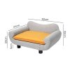 Pet Sofa Bed Dog Cat Detachable Warm Soft Back Lounge Couch Washable Cover