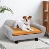 Pet Sofa Bed Dog Cat Detachable Warm Soft Back Lounge Couch Washable Cover