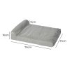 Pet Bed Chew Proof Memory Foam Orthopedic Waterproof Inner Washable Grey M
