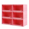 Sneaker Display Case 6x Shoe Storage Box Clear Plastic  Stackable Boxes