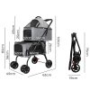 Two-tier Pet Stroller Double Dog Pram Cat Carrier Travel Pushchair Foldable