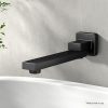 Bathroom Tap Wall Bath Spout 180 Swivel Bathtub Shower Mixer Square Black