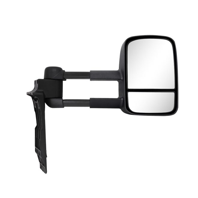 2x Extendable Towing Mirrors Black for Toyota Landcruiser LC 70-79 Series