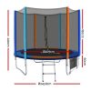 Trampoline Round Trampolines Kids Safety Net Enclosure Pad Outdoor Gift Multi-coloured – 8ft