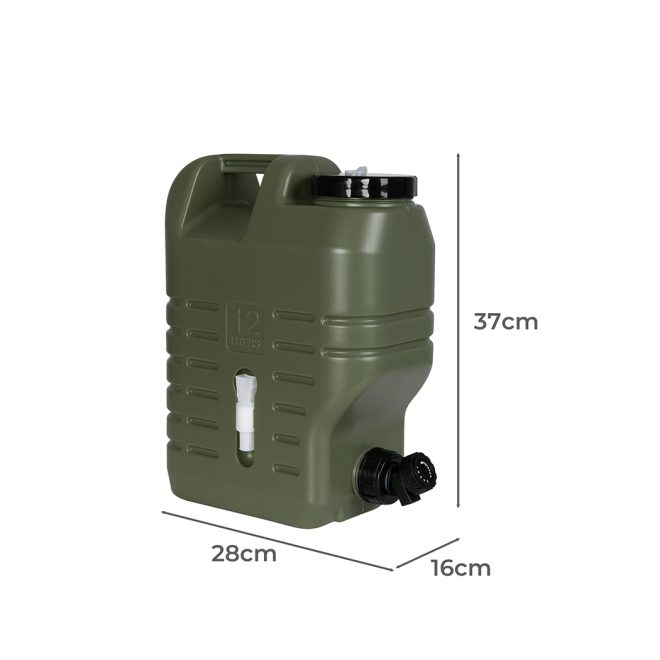 Water Container Jerry Can Bucket Camping Outdoor Storage Barrel 12L