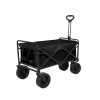 Garden Camping Trolley Outdoor Garden Wagon Cart Folding Widen Large Picnic Black