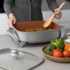 Copper Electric Fry Pan for Cooking, 9.1L Capacity, Non-Stick
