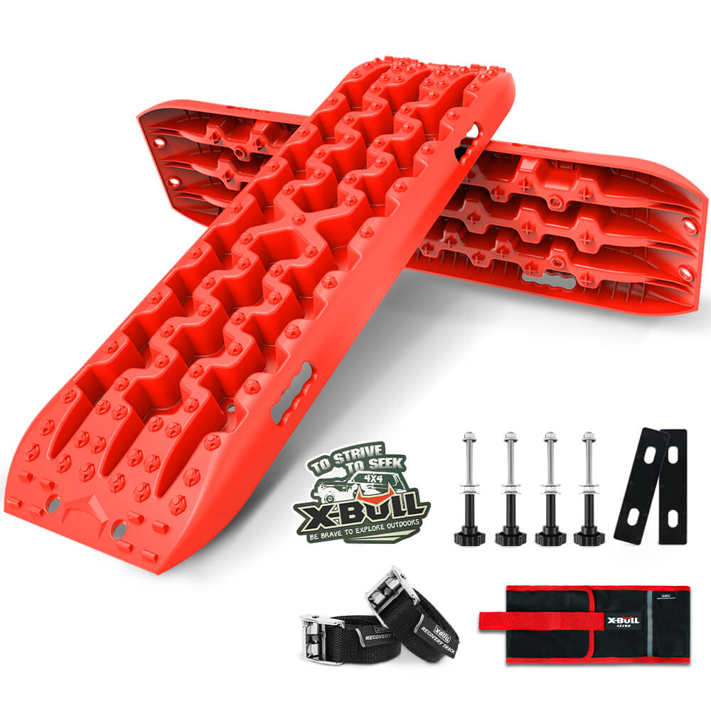 X-BULL Recovery tracks Sand tracks KIT Carry bag mounting pin Sand/Snow/Mud 10T 4WD-Gen3.0 – Red