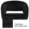 Velvet Home Office Chair- Black
