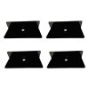 Acrylic Floating Wall Shelf Set of 4 with Cable Clips (Black) GO-FWS-100-SYD