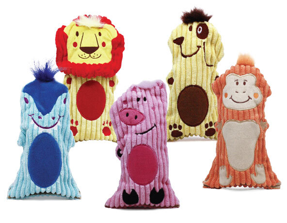 Bottle Buddy  Squeaker Dog Toy – Monkey, Pig, Lion – Monkey