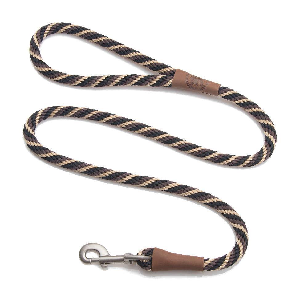 Clip Leash Small – lengths 3/8in x 4ft(10mm x1.2m) Made in the USA – Twist – Mocha