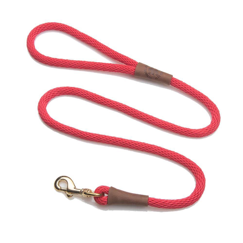 Clip Leash Small – lengths 3/8in x 4ft(10mm x1.2m) Made in the USA – Red
