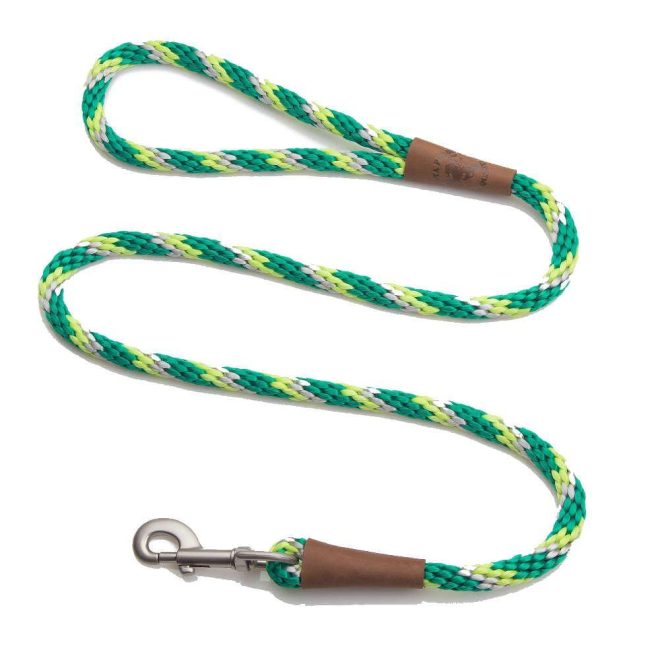 Clip Leash Small – lengths 3/8in x 6ft(10mm x1.8m) Made in the USA – Tricolour Ivy