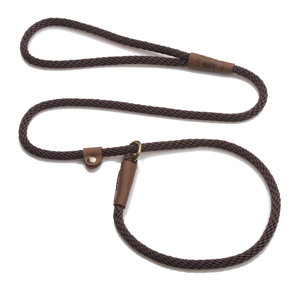 British Style Slip Leash – Length 1/2in x 6ft(13mm x 1.8m) – Dark Brown