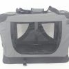 XL Portable Foldable Pet Dog Puppy Cat Soft Dog Cat Crate-Grey