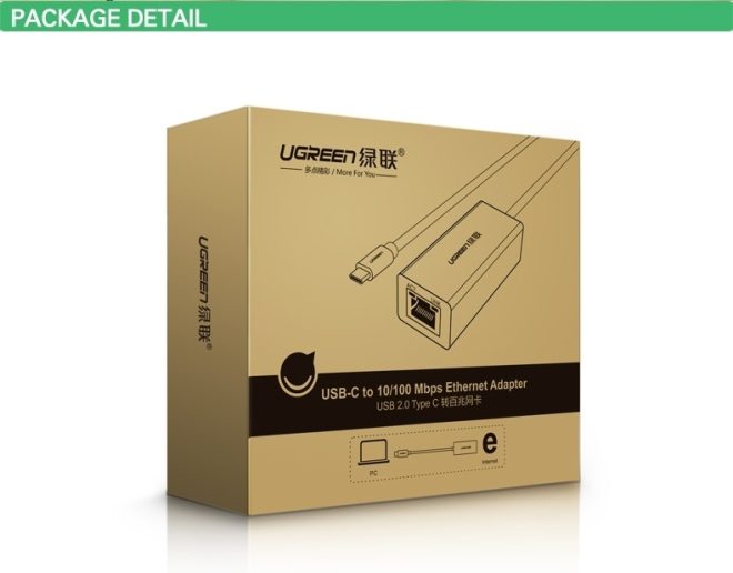 UGREEN 30287 USB-C 10/100Mbps Ethernet Adapter