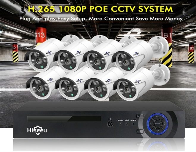8CH 2MP/1080P PoE CCTV System (2TB HDD)