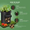 5-Pack Gallons Plant Grow Bag Potato Container Pots with Handles Garden Planter Black – 10 Gallon