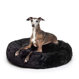 “Aussie” Calming Dog Bed – Medium – Black – 80 cm