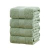 4 Piece Cotton Bath Towels Set – Sage Green