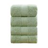 4 Piece Cotton Bath Towels Set – Sage Green