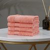 Bath Towel Set – 4 Piece Cotton Washcloths – Coral