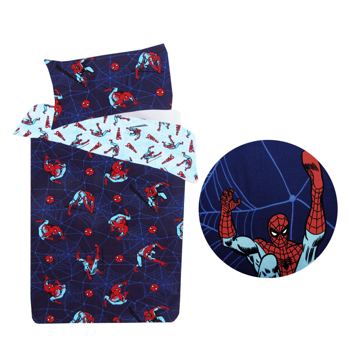 Marvel Spiderman Reversible Licensed Quilt Cover Set Single