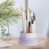 3 In 1 Makeup Brushes Cleaner Sponge Brush Washing Box Makeup Brush Drying Basket(Light Purple)