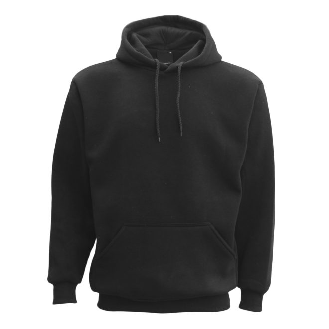 Adult Unisex Men’s Basic Plain Hoodie Pullover Sweater Sweatshirt Jumper XS-8XL, Black, 2XL