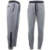 Mens Joggers Trousers Gym Sport Casual Sweat Track Pants Cuffed Hem w Zip Pocket, Light Grey, S