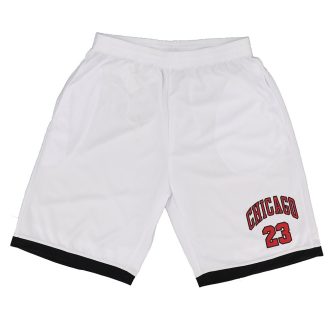 Men’s Basketball Sports Shorts Gym Jogging Swim Board Boxing Sweat Casual Pants, White – Chicago 23