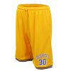 Men’s Basketball Sports Shorts Gym Jogging Swim Board Boxing Sweat Casual Pants, Yellow – Los Angeles 24, S