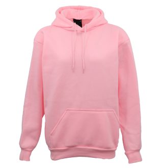 Adult Unisex Men’s Basic Plain Hoodie Pullover Sweater Sweatshirt Jumper XS-8XL, Light Pink