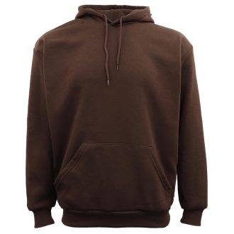 Adult Unisex Men’s Basic Plain Hoodie Pullover Sweater Sweatshirt Jumper XS-8XL, Brown