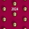 Golden Balls – 2024 Flexi Pocket Diary Premium Planner Christmas New Year Gift