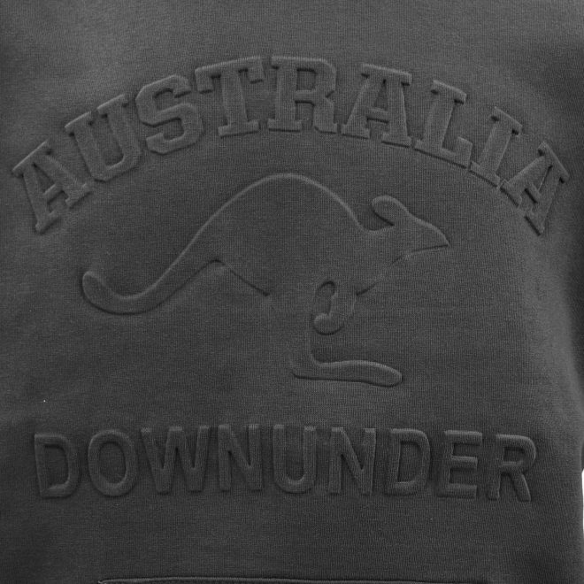 Adult Australia Day Pullover Hoodie 3D Downunder Kangaroo Souvenir Jumper Jacket, Dark Grey, XS